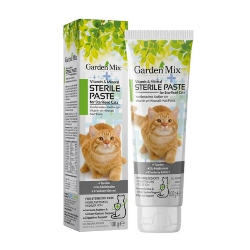 Garden Mix Steril Multivitamin 100 Gr Kedi Malt Macunu 