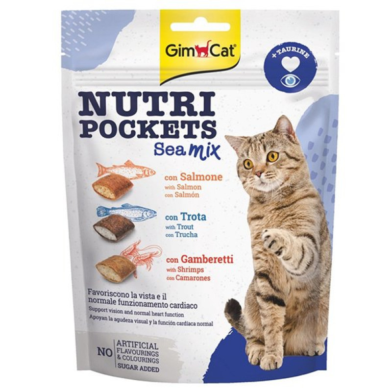 Gimcat 150 Gr Nutri Pockets Sea Mix | Kedi Bisküvi Ödül Maması Gimcat 150 Gr Nutri Pockets Sea Mix | Kedi Bisküvi Ödül Maması