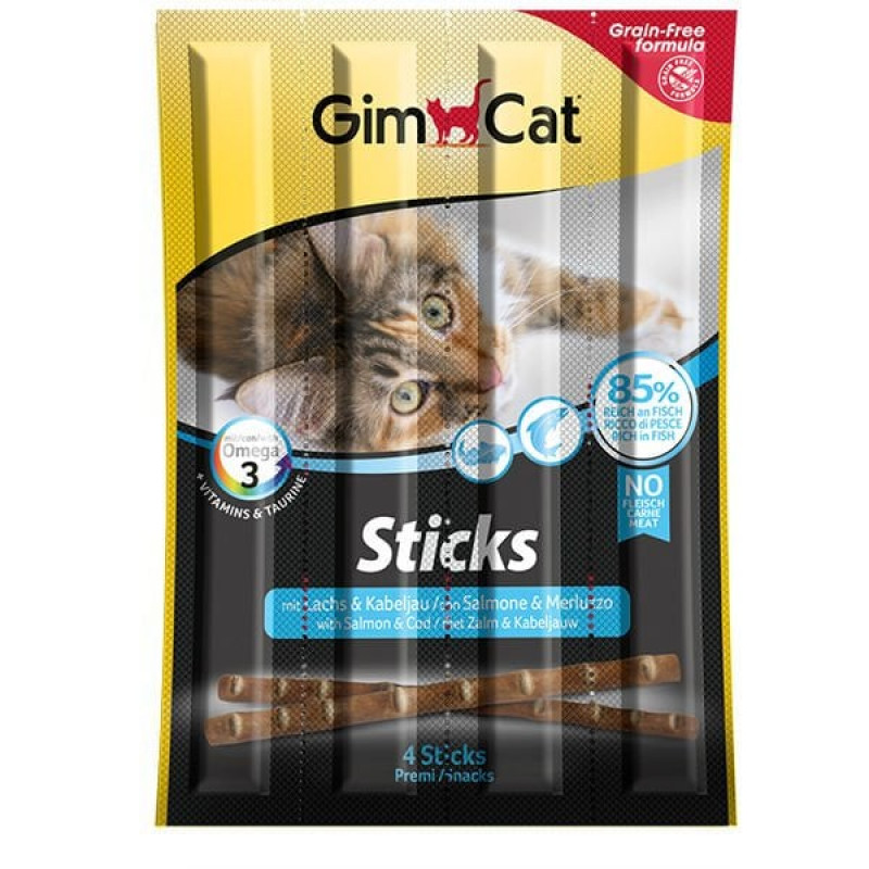 GimCat 20 Gr Sticks Somon ve Morina | Stick Kedi Ödül Maması GimCat 20 Gr Sticks Somon ve Morina | Stick Kedi Ödül Maması