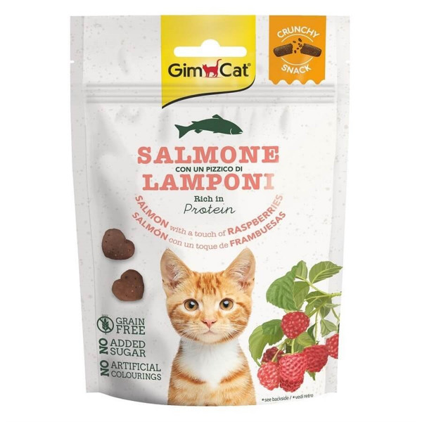 Gimcat 50 Gr Crunchy Snacks Salmon & Raspberry | Kedi Ödül Tableti