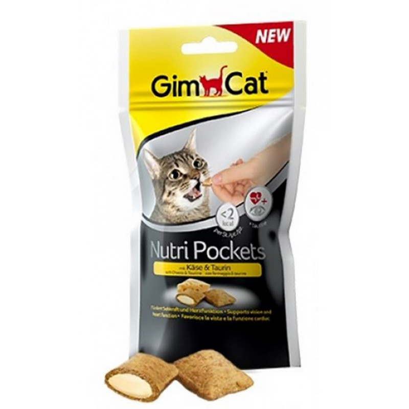 GimCat 60 Gr Nutri Pockets Cheese & Taurine | Kedi Bisküvi Ödül Maması GimCat 60 Gr Nutri Pockets Cheese & Taurine | Kedi Bisküvi Ödül Maması