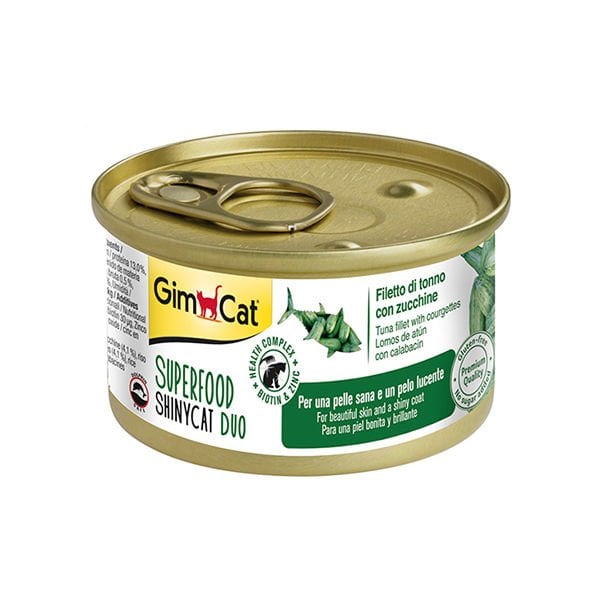 GimCat 70 Gr Superfood ShinyCat Ton Balığı ve Kabak | Yetişkin Kedi Maması
