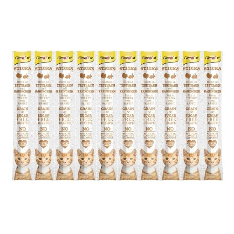 Gimcat Sticks 50 Gr Hindi ve Tavşan Etli Çubuk Kedi Ödül Maması