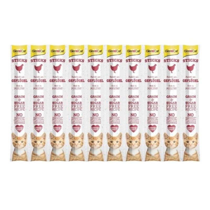 Gimcat Sticks 50 Gr Kümes Hayvanlı Çubuk Kedi Ödül Maması