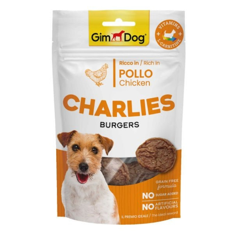 GimDog 70 Gr Charlies Burgers Tavuk | Köpek Atıştırmalık Ödül Maması GimDog 70 Gr Charlies Burgers Tavuk | Köpek Atıştırmalık Ödül Maması
