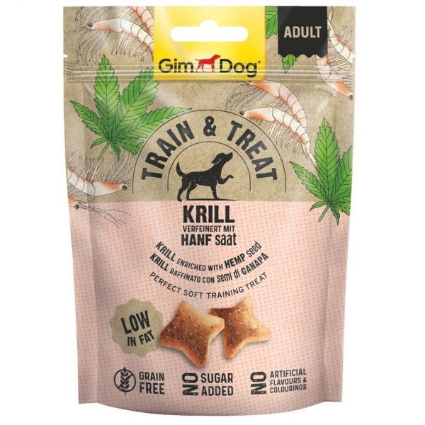 GimDog 125 Gr Train & Treat Krill & Hemp | Köpek Atıştırmalık Ödül Maması