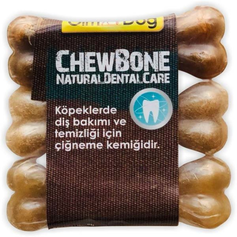 Gimdog 3'lü Mordimi Chew Bone Natural Dental Care 3,5'' 9 Cm | Köpek Kemik Ödül Maması