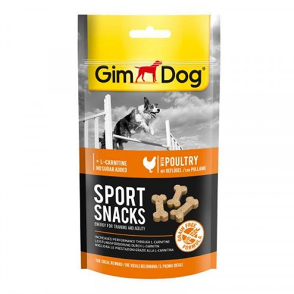 Gimdog 60 Gr Sport Snack Poultry & L-Carnitin | Köpek Eğitim Tablet Ödül Maması