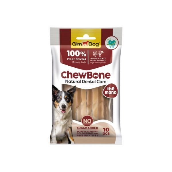 GimDog 80 Gr ChewBone Natural Dental Care The Mono | Köpek Press Çiğneme Kemiği