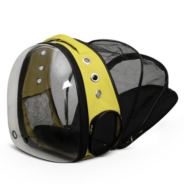 Glipet 42x22x33 Cm Fileli Astronot Taşıma Çantası Sarı | Kedi Taşıma Çantası