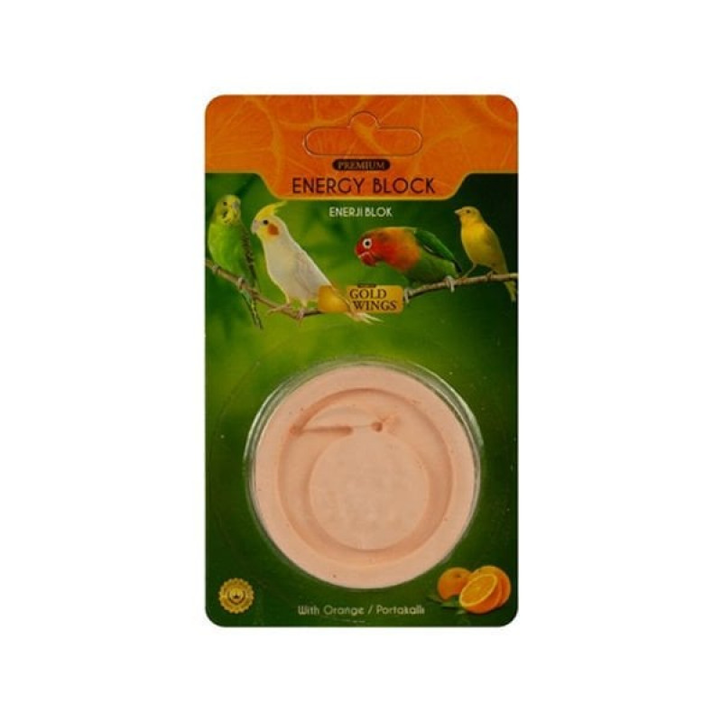 Gold Wings Premium Enerji Bloğu Portakal | Kuş Ek Besin Gold Wings Premium Enerji Bloğu Portakal | Kuş Ek Besin