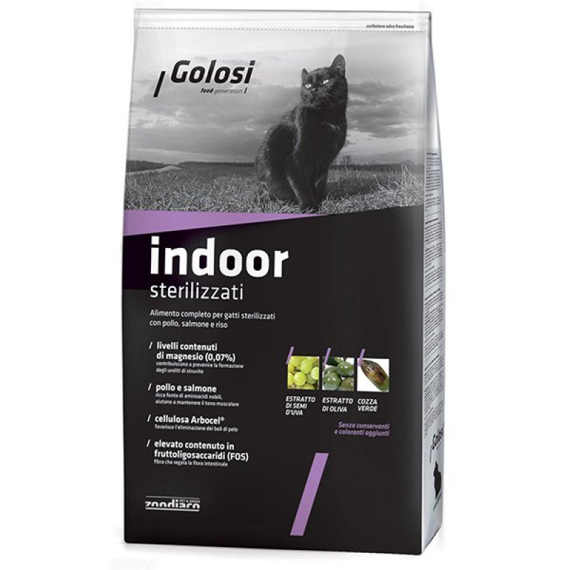 Golosi Indoor Somonlu Pirinçli Kısırlaştırılmış Kedi Maması 7.5 Kg