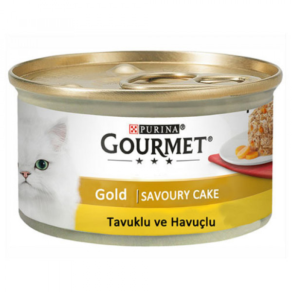 Gourmet Gold 6 Adet Savoury Cake Chicken & Carrot 85 Gr | Yetişkin Kedi Maması
