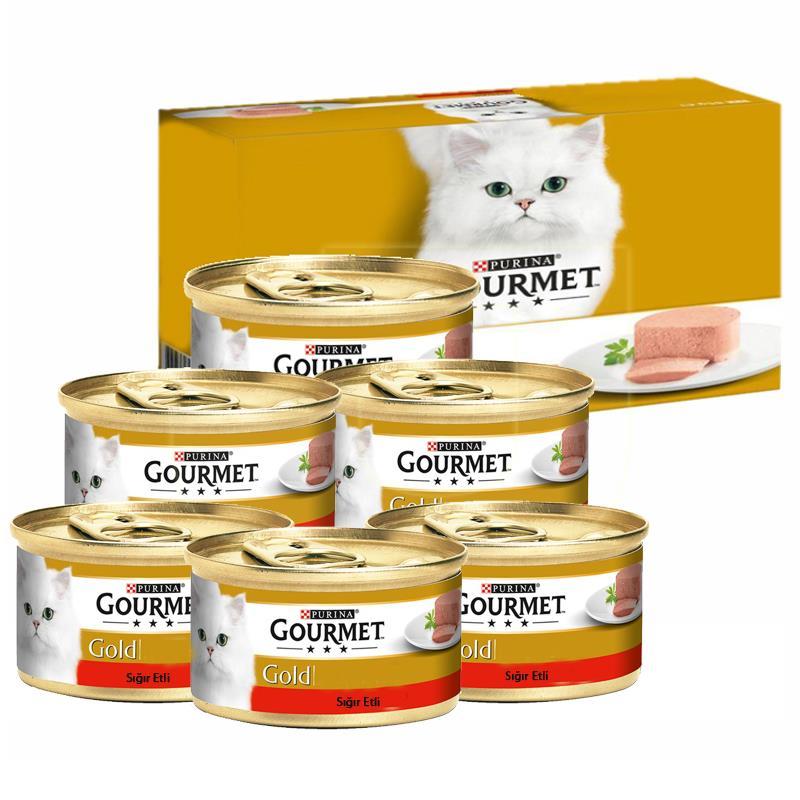 Gourmet Gold 6 Al 5 Öde Mousse Beef 85 Gr | Sığır Etli Yaş Kedi Maması
