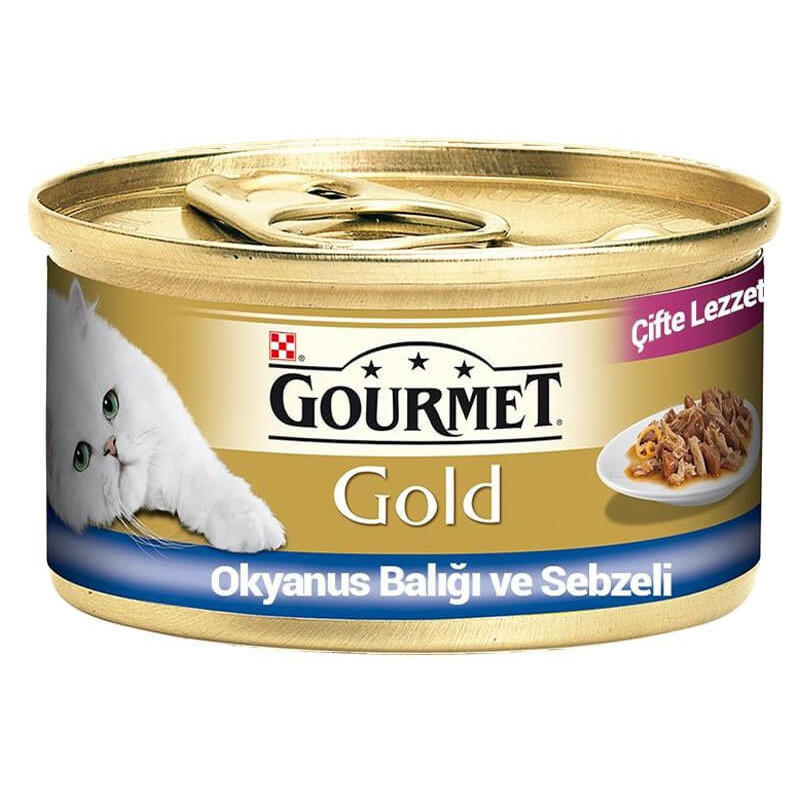 Gourmet Gold 85 Gr Double Pleasure Ocean Fish & Spinach | Yetişkin Kedi Maması