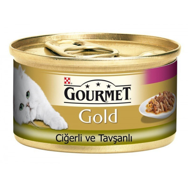 Gourmet Gold  85 gr Tavşan ve Ciğerli Yetişkin 