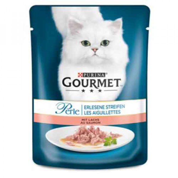 Gourmet Perle 85 Gr Mini Fillets in Gravy Salmon | Yetişkin Kedi Maması