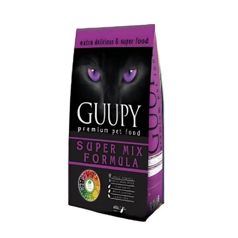 Guupy Premium Super Mix Formula 1 Kg  Yetişkin Kedi Maması 