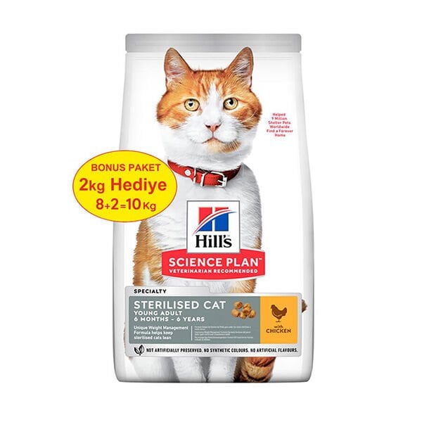 Hill's 10 Kg Science Plan Young Adult Sterilised Chicken | Kısırlaştırılmış Kedi Maması