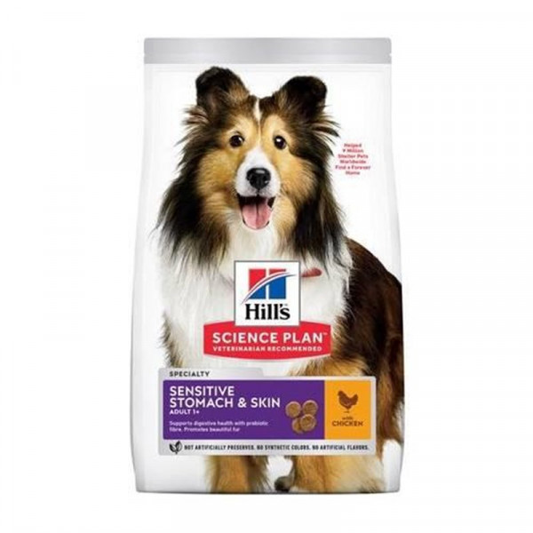 Hill's 14 Kg Science Plan Adult Sensitive Stomach & Skin Medium Chicken | Yetişkin Köpek Kuru Maması