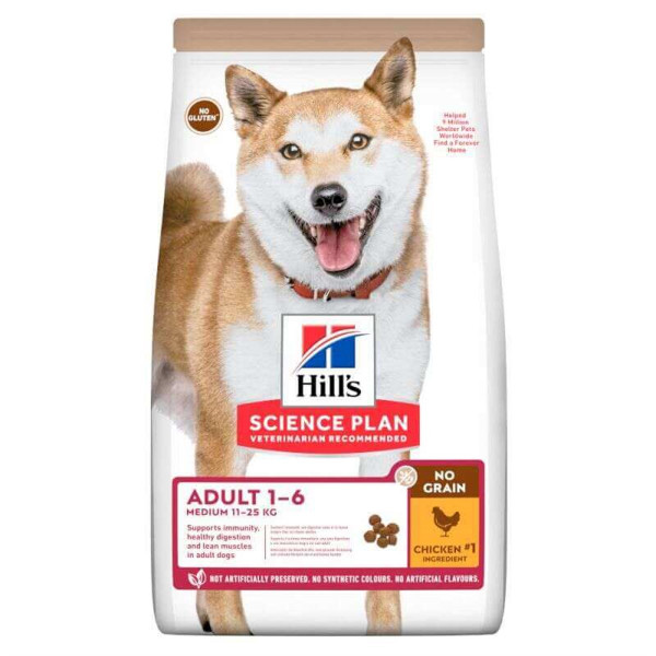 Hill's 2,5 Kg Science Plan Adult No Grain Medium Chicken | Tahılsız Köpek Kuru Maması