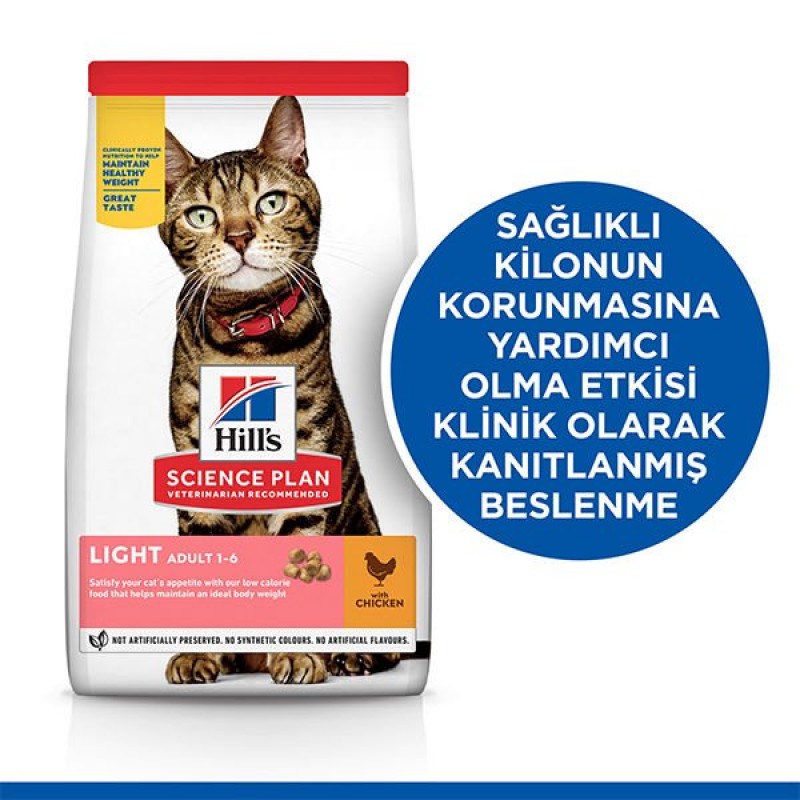 Hill's 3 Kg Science Plan Light Adult Chicken | Yetişkin Kuru Kedi Maması