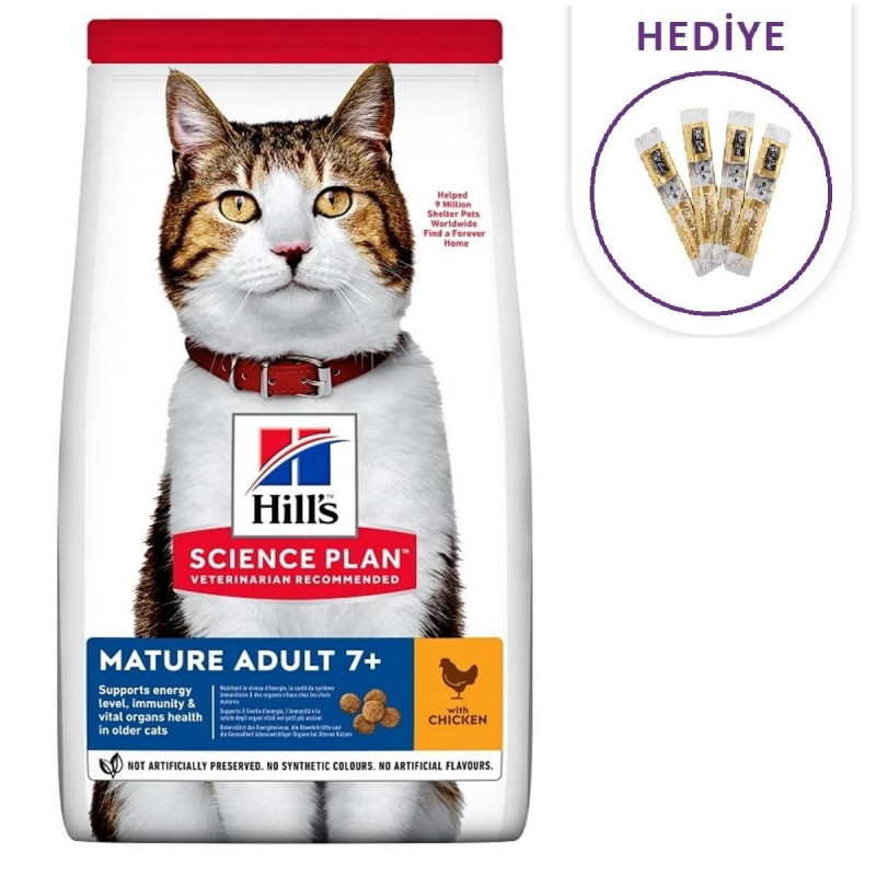 Hill's 3 Kg Science Plan Mature Adult 7+ Active Longevity Chicken | Yetişkin Kuru Kedi Maması Hill's 3 Kg Science Plan Mature Adult 7+ Active Longevity Chicken | Yetişkin Kuru Kedi Maması
