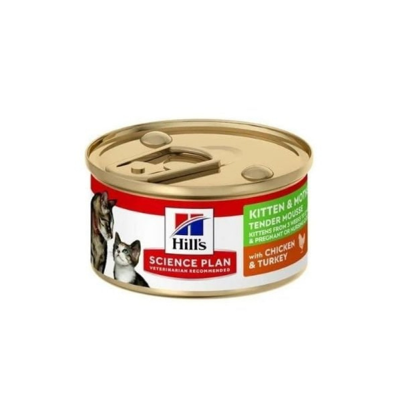Hills Science Plan Kitten & Mother 85 Gr Tavuk ve Hindili Anne ve Yavru Kedi Konservesi 