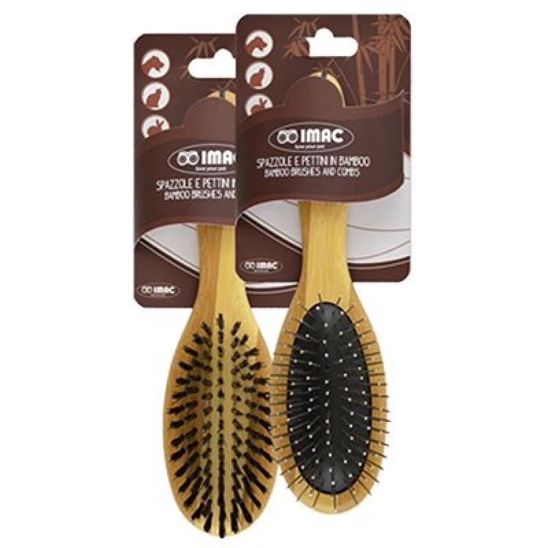 İmac 22x6 Cm Çift Taraflı Yumuşak Uçlu Bambu Tarama Fırçası | Köpek Tarağı İmac 22x6 Cm Çift Taraflı Yumuşak Uçlu Bambu Tarama Fırçası | Köpek Tarağı