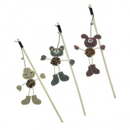 45 Cm Kumaş Hayvanlı Olta | Kedi Oltası