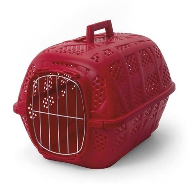 İmac 48x34x32 Cm Carry Sport Metal Kapılı Taşıma Çantası Kırmızı | Köpek Taşıma Çantası Ve Kafes