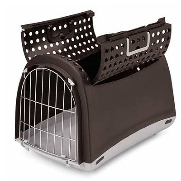 İmac 50x32x34.5 Cm Linus Cabrio Üstü Açılabilen Taşıma Çantası Antrasit | Köpek Taşıma Çantası Ve Kafes