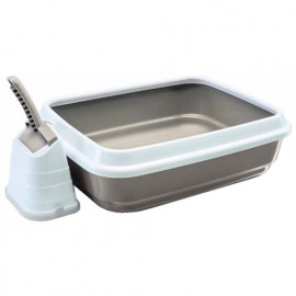 İmac 50x40x15 Cm Duo Kürekli Açık Tuvalet Gri | Açık Kedi Tuvaleti İmac 50x40x15 Cm Duo Kürekli Açık Tuvalet Gri | Açık Kedi Tuvaleti