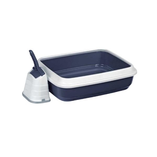 İmac Duo 59x40x28 Cm Kürekli Açık Tuvalet Mavi | Açık Kedi Tuvaleti