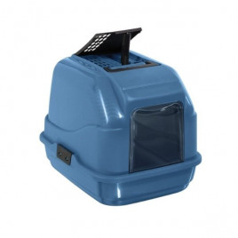 Easy Cat İkinci Yaşam Filtreli Kapalı Kedi Tuvaleti Petrol Mavisi 50x40x40 Cm