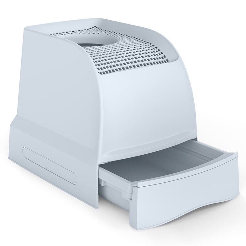 İmac Frida New Üstten Girişli Kapalı Kedi Tuvaleti Açık Mavi 56x40x43.5 Cm