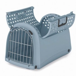 Linus Cabrio Üstü Açılır Köpek Taşıma Çantası Mavi 50x32x34.5 Cm