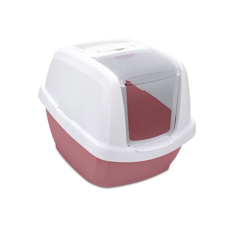 İmac Maddy Junior Üstü Açılır Kapalı Kedi Tuvaleti Beyaz/Pembe 57x43x41 Cm