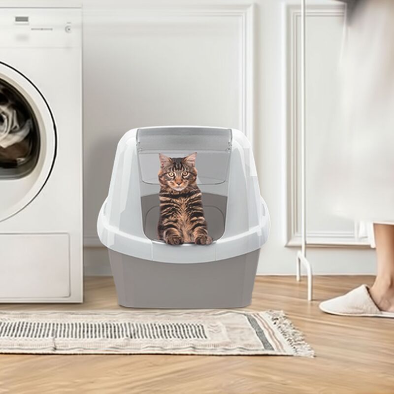 İmac Maddy Üstü Açılır Kapalı Kedi Tuvaleti Beyaz/Petrol Mavisi 65x47.5x47.5 Cm