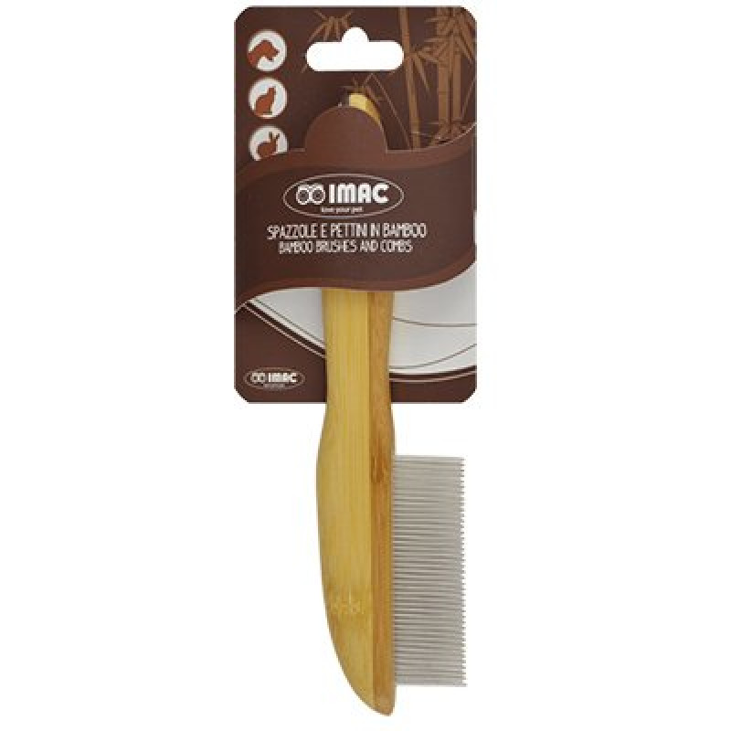 Imac 21.2x2.9 Cm Çelik Telli Bambu Tarama Fırçası Orta | Köpek Tarağı Imac 21.2x2.9 Cm Çelik Telli Bambu Tarama Fırçası Orta | Köpek Tarağı