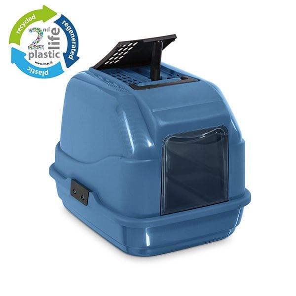Imac 40x50x40 Cm Easy Cat Kapalı Tuvalet Mavi | Kapalı Kedi Tuvaleti