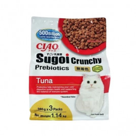 3 Adet Ciao Sugoi Crunchy Prebiyotik Ton 380 Gr | Yetişkin Kuru Kedi Maması