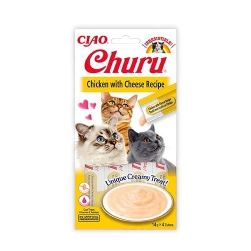 Inaba 4 Adet Ciao Churu Cream Tavuk ve Peynir 14 Gr | Kedi Atıştırmalık Ödül Maması Inaba 4 Adet Ciao Churu Cream Tavuk ve Peynir 14 Gr | Kedi Atıştırmalık Ödül Maması