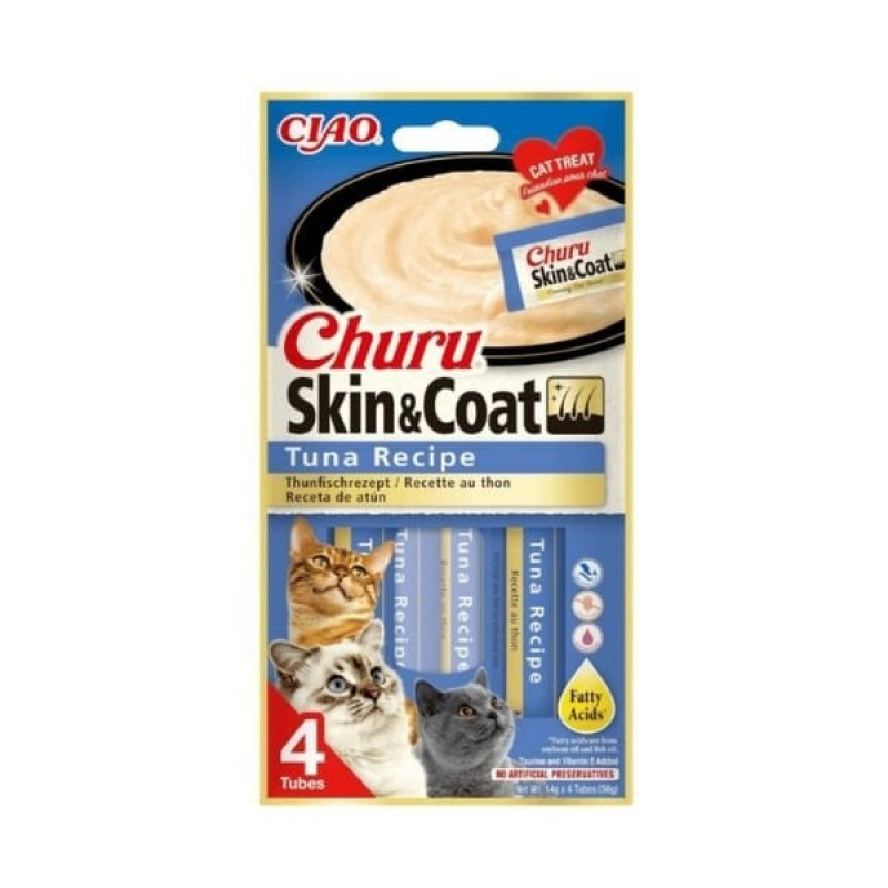 Inaba 4 Adet Ciao Churu Skin & Coat Ton 14 Gr | Kedi Sıvı Ödül Maması Inaba 4 Adet Ciao Churu Skin & Coat Ton 14 Gr | Kedi Sıvı Ödül Maması