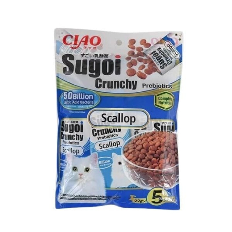 Inaba 5 Adet Ciao Sugoi Crunchy Prebiyotik Deniz Tarağı 22 Gr | Yetişkin Kuru Kedi Maması Inaba 5 Adet Ciao Sugoi Crunchy Prebiyotik Deniz Tarağı 22 Gr | Yetişkin Kuru Kedi Maması