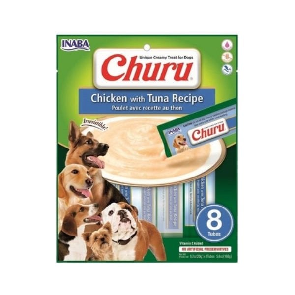 Inaba 8 Adet Ciao Churu Ton ve Tavuk 20 Gr | Sıvı Köpek Ödül Maması