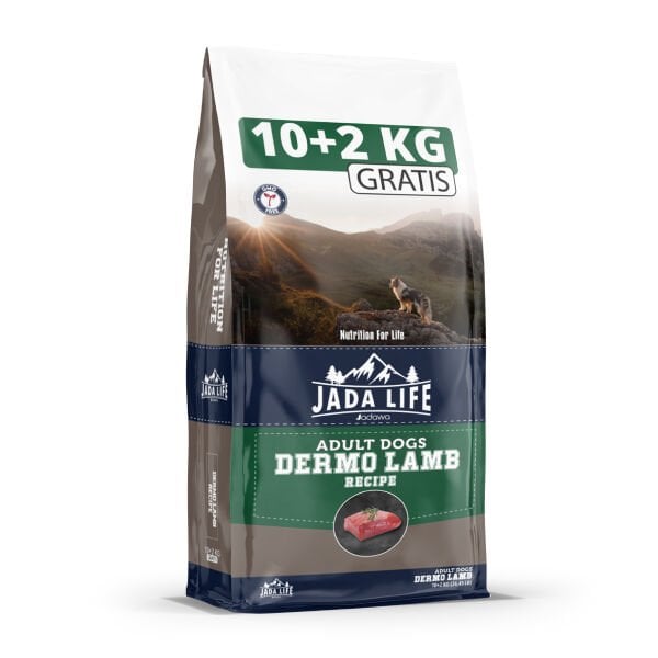 Jada Life 10 Kg + 2 Kg Dermo Kuzu | Yetişkin Köpek Kuru Maması