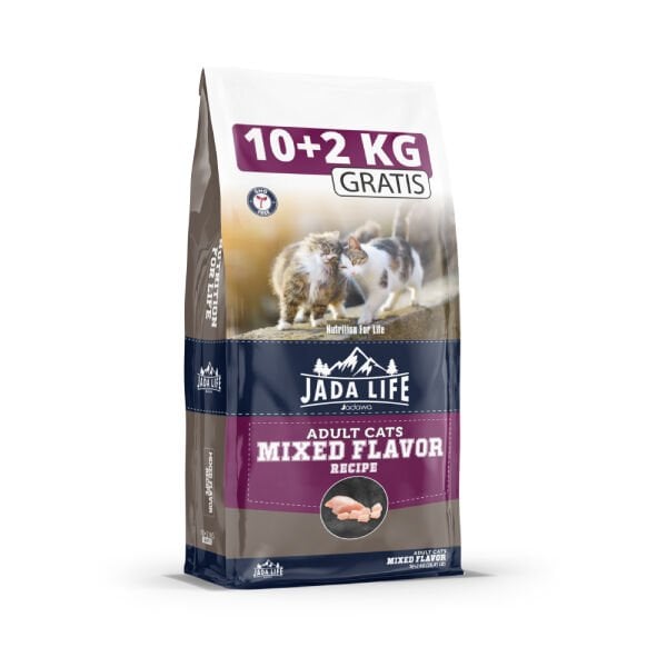 Jada Life 10 Kg + 2 Kg Karışık | Yetişkin Kuru Kedi Maması