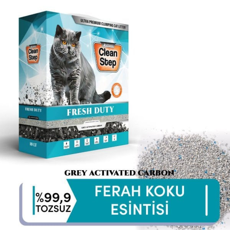 Jadawa 10 Lt Clean Step Fresh Duty Active Carbon Bahar Kokulu Topaklanan İnce Bentonit