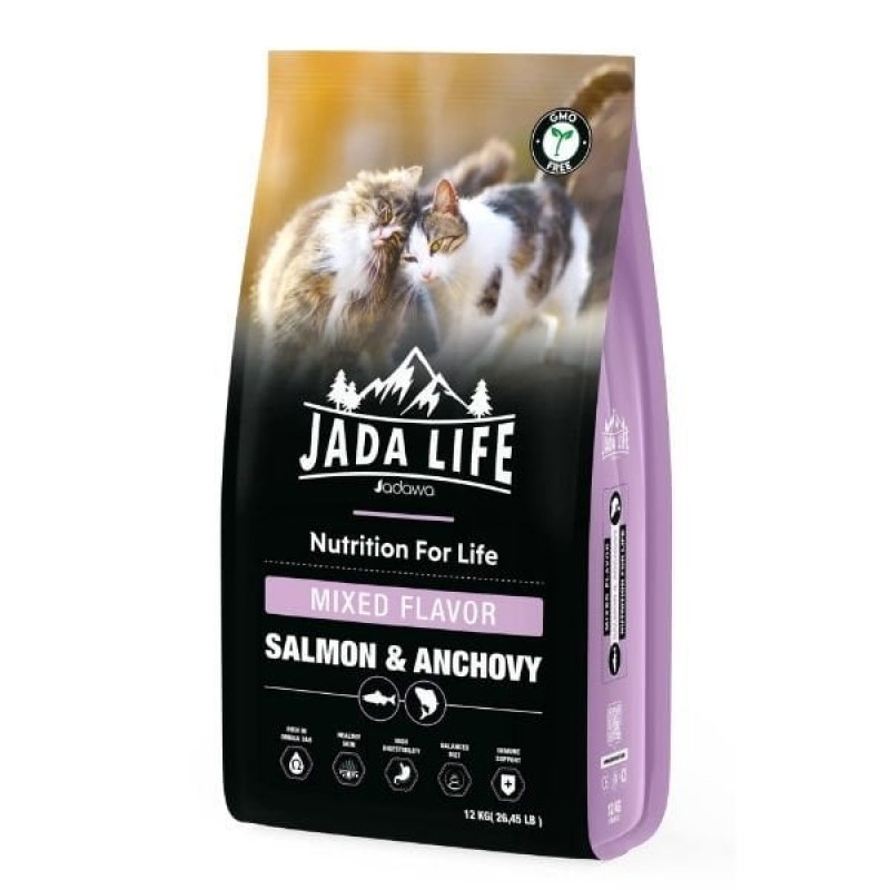 Jadawa 12 Kg Jada Life Mixed Flavor Somon ve Hamsi | Yetişkin Kuru Kedi Maması Jadawa 12 Kg Jada Life Mixed Flavor Somon ve Hamsi | Yetişkin Kuru Kedi Maması
